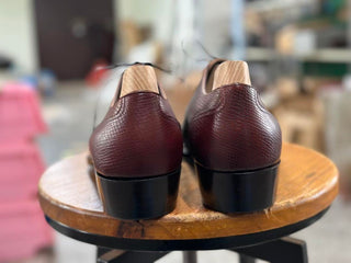 REGAL II - DARK WINE SPLIT TOE DERBY LACEUPS