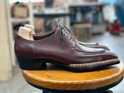 REGAL II - DARK WINE SPLIT TOE DERBY LACEUPS