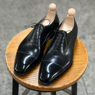 DANNY - PREMIUN BLACK CAP TOE OXFORD LACEUP