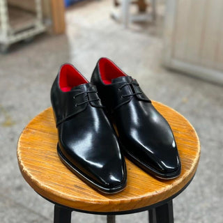 DANIELE - REFINED BLACK DERBY LACEUPS