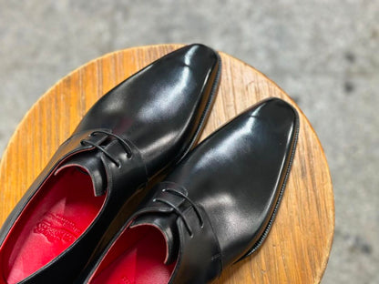 DANIELE - REFINED BLACK DERBY LACEUPS