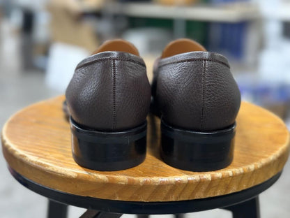 BROOKS - BROWN SUEDE HORSEBIT LOAFER