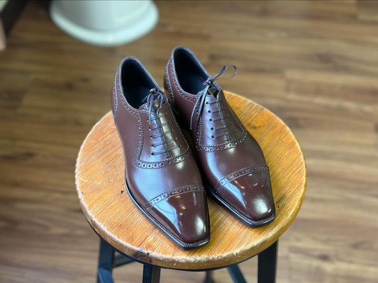 MAJESTIC - CAPSTONE CHARM COFFEE BROWN OXFORD LACEUP