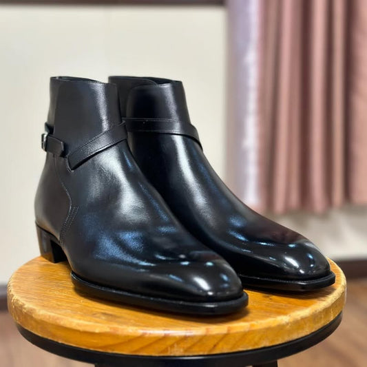 VINTAGE BLACK JODHPURI STYLE BOOT