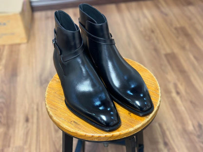 VINTAGE BLACK JODHPURI STYLE BOOT