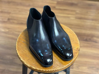 VELORE - SOPHISTICATED DARK GREY LOW ANKLE BOOT