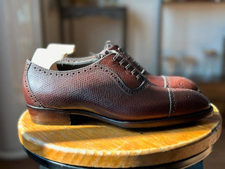 MAJESTIC FIDDLEBACK | BROWN LEATHER OXFORDS