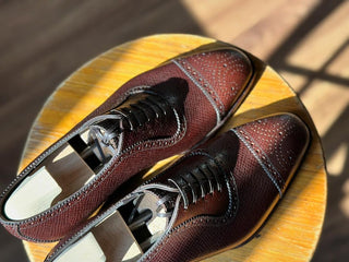 MAJESTIC FIDDLEBACK | BROWN LEATHER OXFORDS
