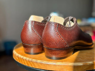 MAJESTIC FIDDLEBACK | BROWN LEATHER OXFORDS