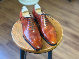 FORME FIDDLEBACK | TAN PATINA LEATHER LACEUP