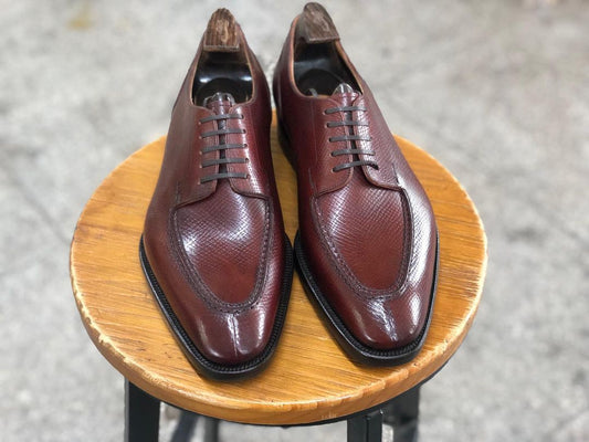 REGAL II - MAROON BROWN SPLIT TOE DERBY SHOES