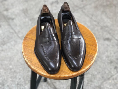 IMPERIAL BROWN - MILLED FINISH CLASSIC LOAFERS
