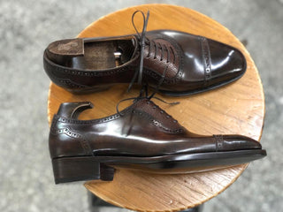 ADELAIDE - LUXURY BROWN OXFORD LACEUP
