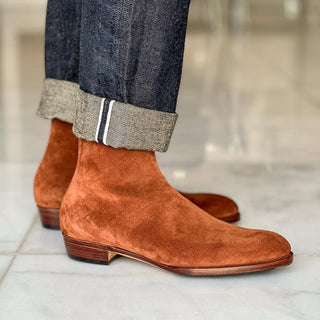 DARIO - BROWN SUEDE ANKLE BOOTS