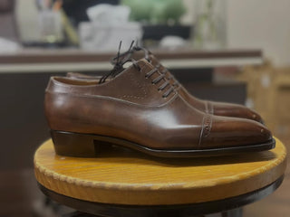 EDWARD FIDDLEBACK | BROWN LEATHER LACE UPS