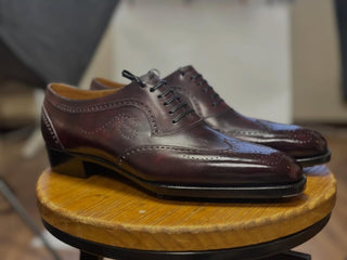 PLUTO - BURGUNDY FULL BROGUE OXFORDS