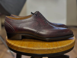 PLUTO - BURGUNDY FULL BROGUE OXFORDS