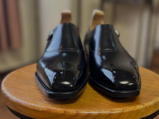 SIMON FIDDLEBACK | BLACK LEATHER SINGLE MONK