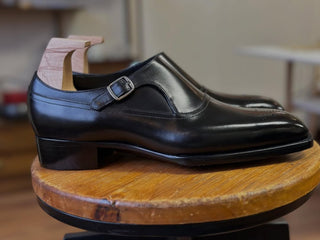 SIMON FIDDLEBACK | BLACK LEATHER SINGLE MONK