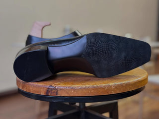 SIMON FIDDLEBACK | BLACK LEATHER SINGLE MONK