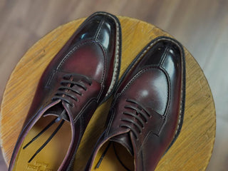 LEVI - BURGUNDY SPLIT TOE DERBY LACEUPS