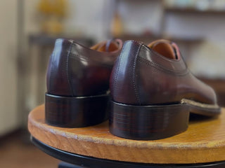 LEVI - BURGUNDY SPLIT TOE DERBY LACEUPS