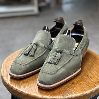 HULK - OLIVE SUEDE TESSEL LOAFER