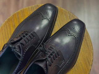 SHANNON FIDDLEBACK | PURPLE LEATHER WINGTIP DERBY