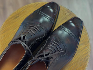 OLIVER - DARK BROWN LEATHER LACE-UPS