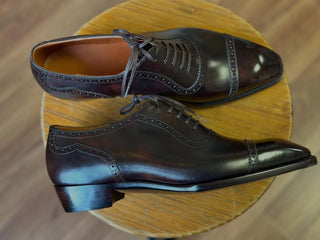 OLIVER - DARK BROWN LEATHER LACE-UPS
