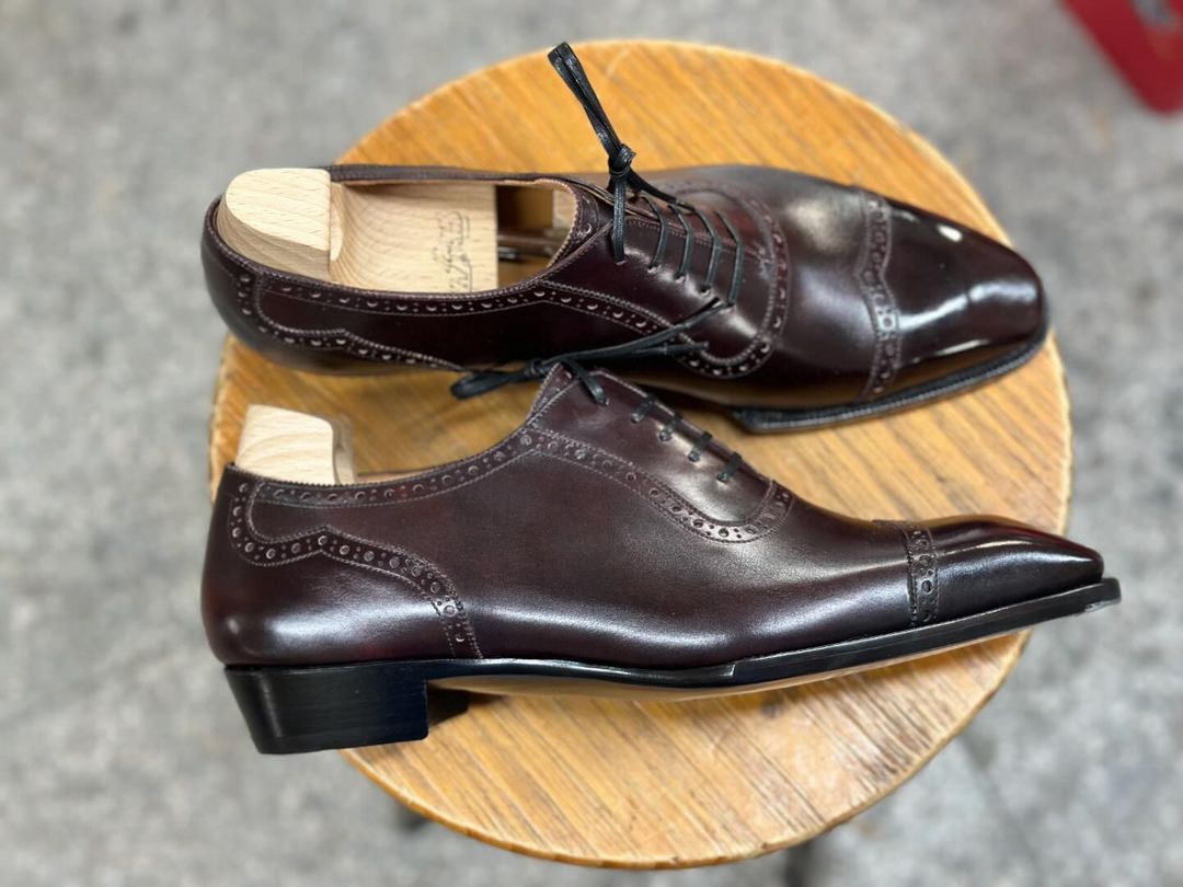 ADELAIDE - LUXURY COFFEE BROWN OXFORD LACEUP