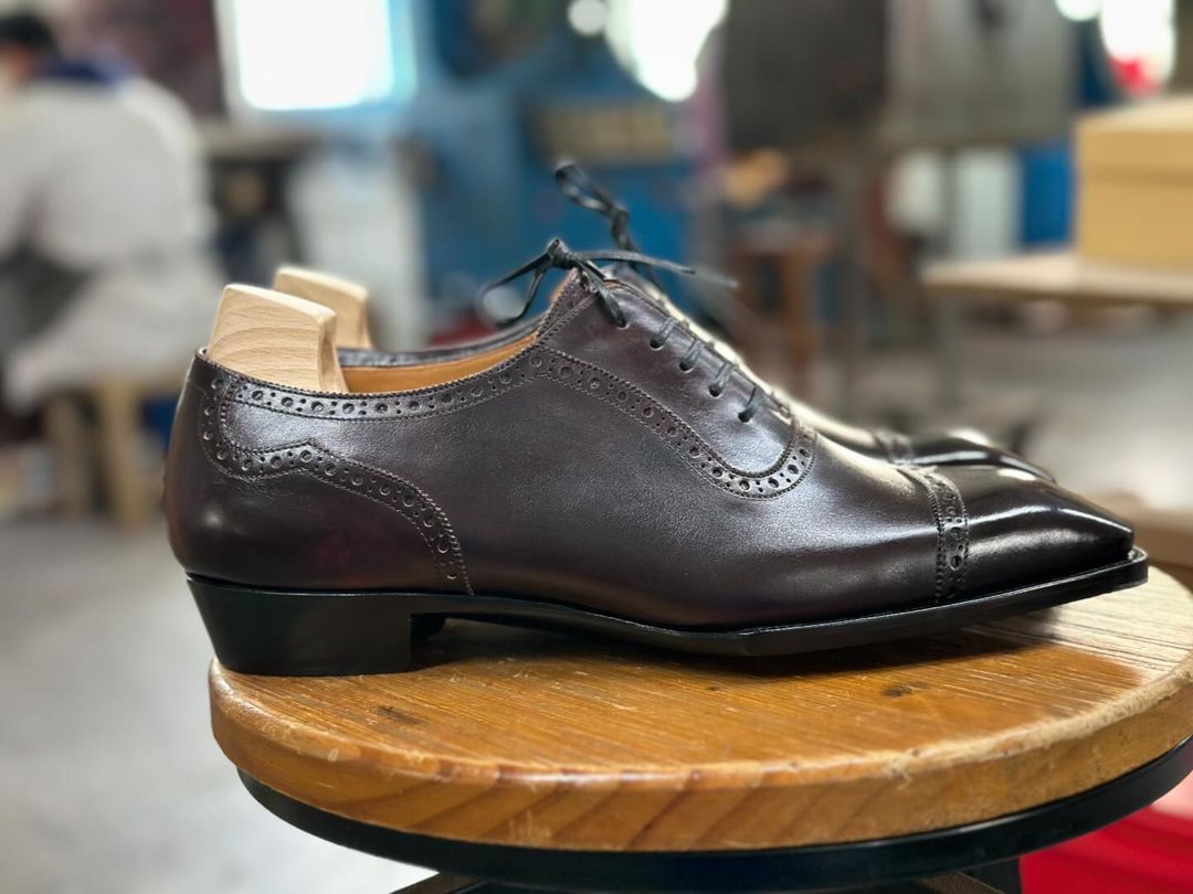 ADELAIDE - LUXURY COFFEE BROWN OXFORD LACEUP