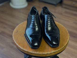Marcus - BLACK CAPTOE OXFORD LACEUPS