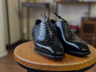 Marcus - BLACK CAPTOE OXFORD LACEUPS