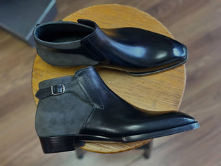 VALOR 07 - BLACK JODHPUR ANKLE BOOTS