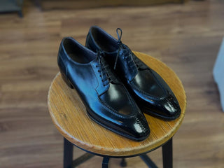 JORDAN - BLACK LEATHER SPLIT TOE DERBY