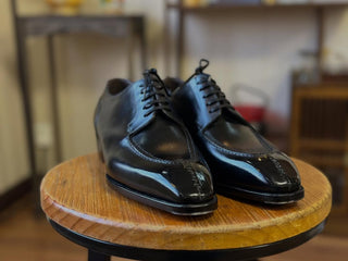JORDAN - BLACK LEATHER SPLIT TOE DERBY