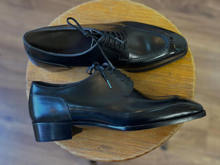 JORDAN - BLACK LEATHER SPLIT TOE DERBY