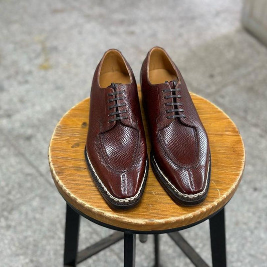 REGAL II - DARK MAROON SPLIT TOE DERBY LACEUP