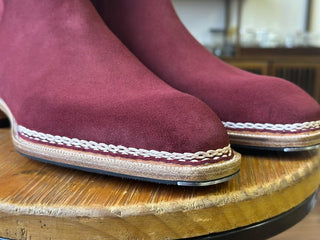 OWEN FIDDLEBACK | BURGUNDY ZIPPER BOOTS