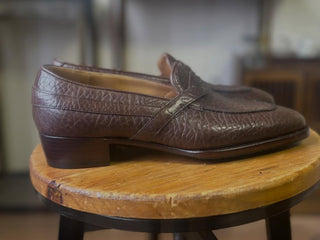 MARCIUS FIDDLEBACK | BROWN LEATHER PENNY LOAFER