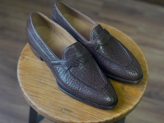 MARCIUS FIDDLEBACK | BROWN LEATHER PENNY LOAFER