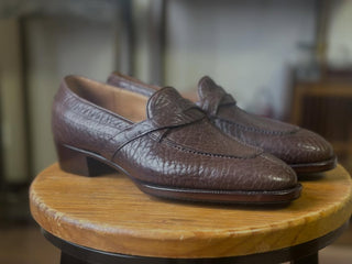 MARCIUS FIDDLEBACK | BROWN LEATHER PENNY LOAFER