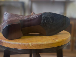 MARCIUS FIDDLEBACK | BROWN LEATHER PENNY LOAFER