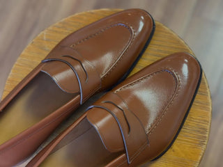 ALEC FIDDLEBACK | TAN LEATHER PENNY LOAFER