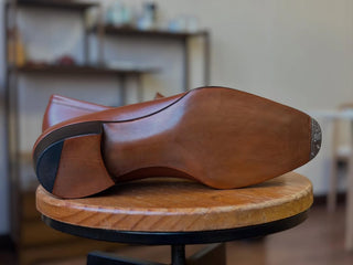 ALEC FIDDLEBACK | TAN LEATHER PENNY LOAFER