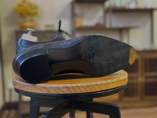 HAYDEN FIDDLEBACK | BLACK SPLIT TOE DERBY