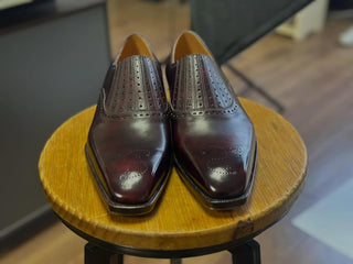 DEACON FIDDLEBACK | BURGUNDY LEATHER SLIP ON