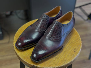 DEACON FIDDLEBACK | BURGUNDY LEATHER SLIP ON