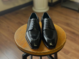 JAMIE - BLACK LEATHER SPLIT TOE DERBY